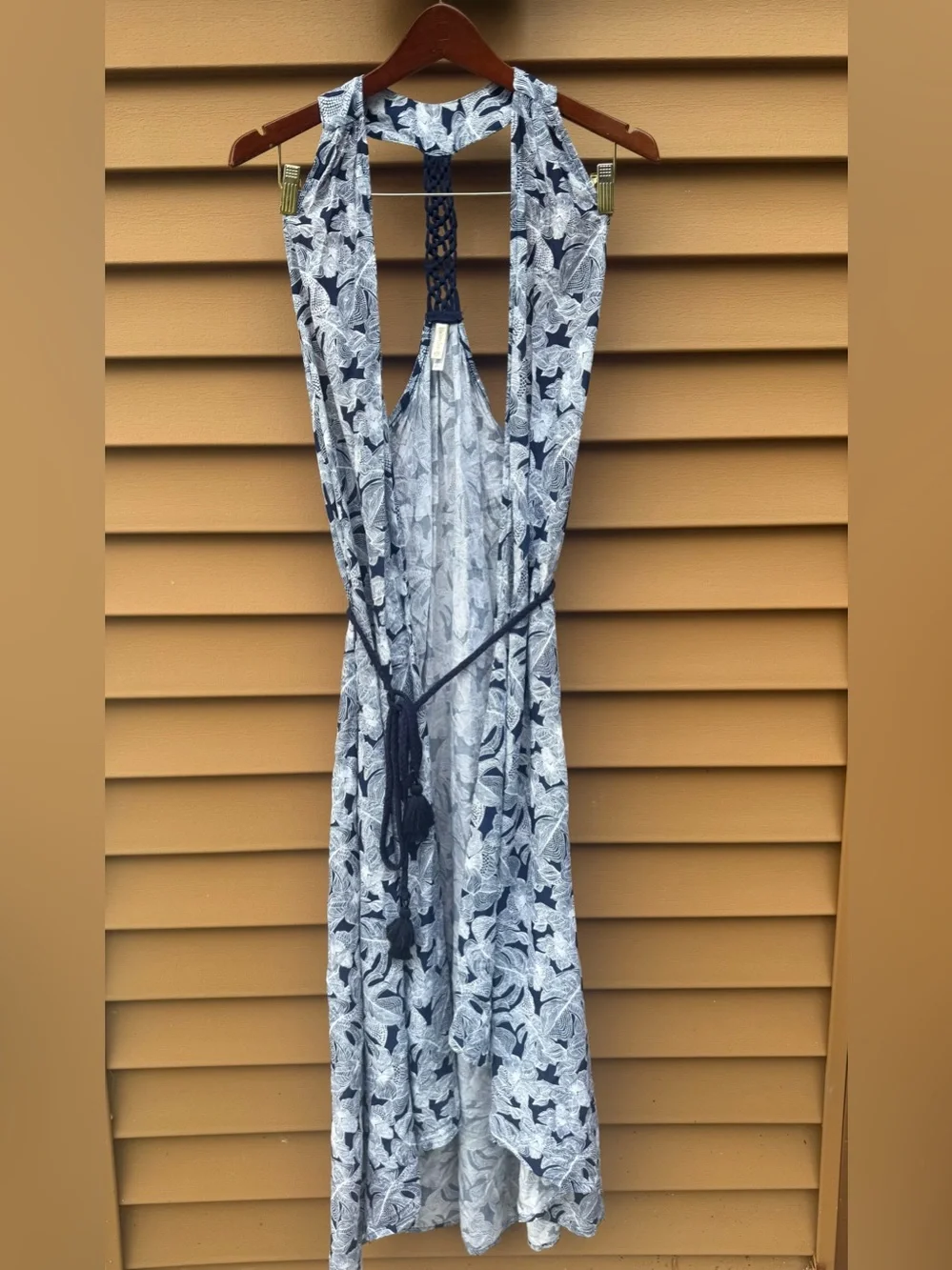 Helen Jon Isla Sol Beach Wrap Kimono Dress Swim Floral Crochet Resort Wear M/L
